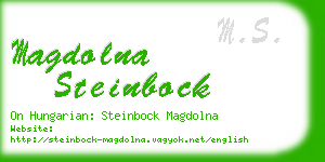 magdolna steinbock business card